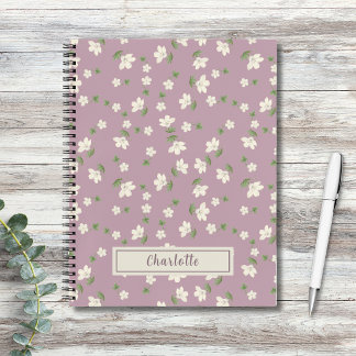 ビンテージ調水彩ゼラニウムの小さな花柄 ノートブック