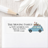 ビンテージ車と物新しい住所ラベル ラベル (インサイチュ)