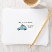 ビンテージ車と物新しい住所ラベル ラベル (インサイチュ)