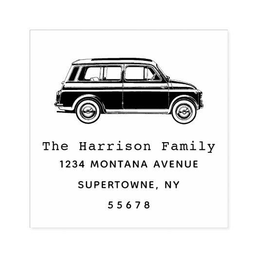 ビンテージ車の住所リターンラバースタンプ ラバースタンプ (インプリント)