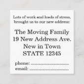 ビンテージ車の新しいアドレスカード エンクロージャーカード (裏面)