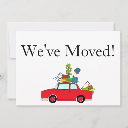 ビンテージ車の新しいアドレスカード 案内状 (正面)