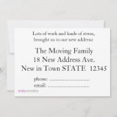 ビンテージ車の新しいアドレスカード 案内状 (裏面)