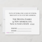 ビンテージ車の新しいアドレスカード 案内状 (裏面)