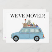 ビンテージ車の新しいアドレスカード 案内状 (正面/裏面)