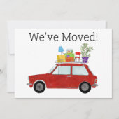 ビンテージ車の新しいアドレスカード 案内状 (正面)