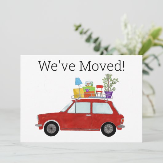 ビンテージ車の新しいアドレスカード 案内状 (スタンド正面)