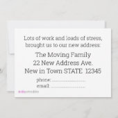 ビンテージ車の新しいアドレスカード 案内状 (裏面)