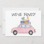 ビンテージ車の新しいアドレスカード 案内状 (正面)