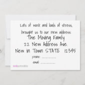 ビンテージ車の新しいアドレスカード 案内状 (裏面)