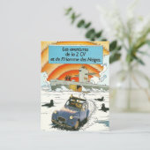 ビンテージ車はがき |シトロエン2cv |フランス ポストカード (スタンド正面)