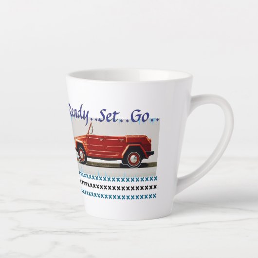 ビンテージ車 カフェラテマグ (右)