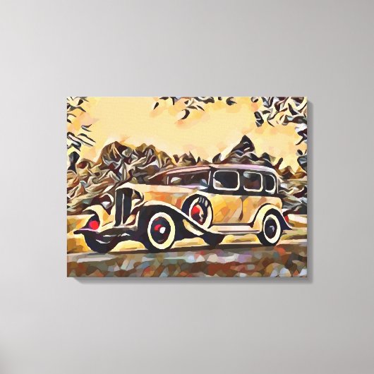 ビンテージ車 キャンバスプリント (正面)