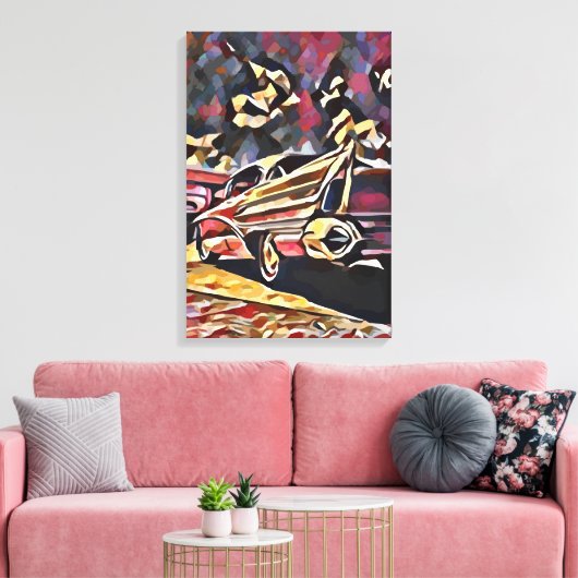 ビンテージ車 キャンバスプリント (インサイチュ (リビング))