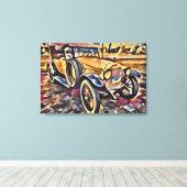 ビンテージ車 キャンバスプリント (インサイチュ (ウッドフロア))