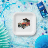 ビンテージ車 ペーパープレート (パーティー)