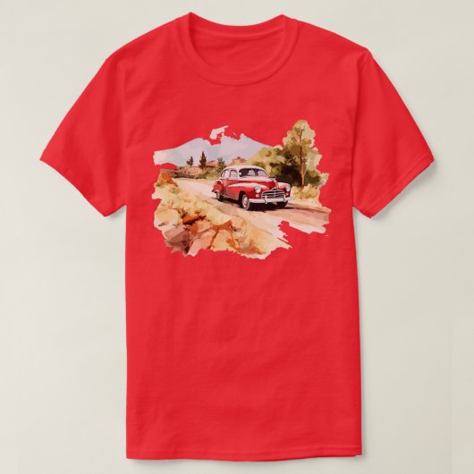 ビンテージ車 Tシャツ (デザイン正面)