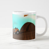ビンテージ農場のトラクター ジャンボコーヒーマグカップ (右)