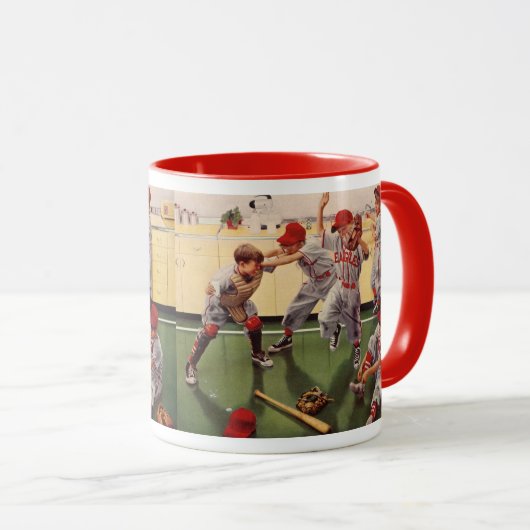 ビンテージ野球スポーツチーム、少年たちの喧嘩っ早い マグカップ (正面右)