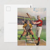 ビンテージ野球選手ポスター ポストカード (正面/裏面)