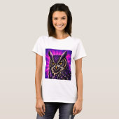ビンテージ野生生物 フクロウ Tシャツ (正面フル)