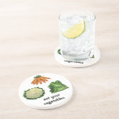 ビンテージ野菜; ニンジン、カリフラワー、レタス コースター (側面)