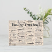 ビンテージ釣り用ルアー：1900年代のアンティーク漁師 招待状 (スタンド正面)