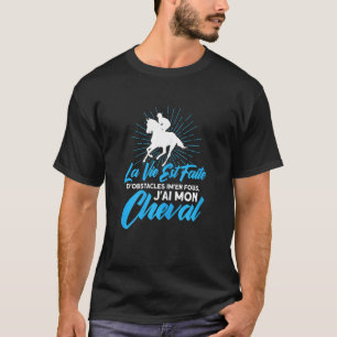 ビンテージ障害物 馬術ライダー 馬 1 Tシャツ