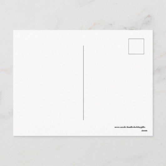 ビンテージ雪だるまの子供 ホリデー ポストカード (裏面)