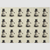 ビンテージ雪だるまティッシュペーパー 薄葉紙 (正面)