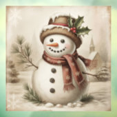 ビンテージ雪だるま窓用ステッカー ウィンドウサイン (シート3)