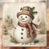 ビンテージ雪だるま窓用ステッカー ウィンドウサイン (シート2)