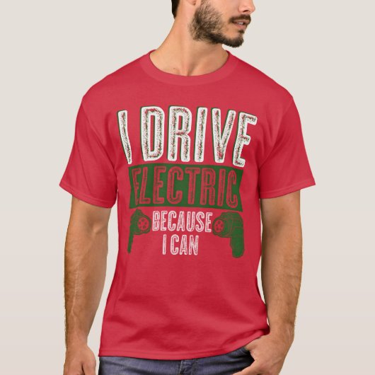 ビンテージ電気自動車EV Tシャツ (正面)