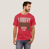 ビンテージ電気自動車EV Tシャツ (正面フル)