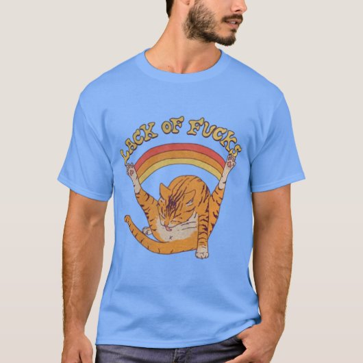 ビンテージ面白い猫 Tシャツ (正面)