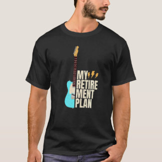 ビンテージ音楽 ギター退職プラン Tシャツ