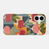 ビンテージ風なデザインの大根模様 iPhone 16ケース (裏面横)