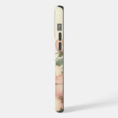 ビンテージ風の花と春の蝶々 iPhoneケース (左側面)