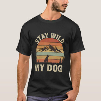 ビンテージ風わんちゃんTシャツ Stay Wild My Dog Tシャツ
