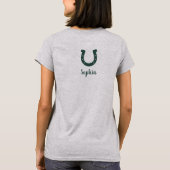 ビンテージ風スタックタイポグラフィの馬好きママ Tシャツ (裏面)