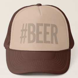ビンテージ風ドレス加工ビールハッシュタグ キャップ