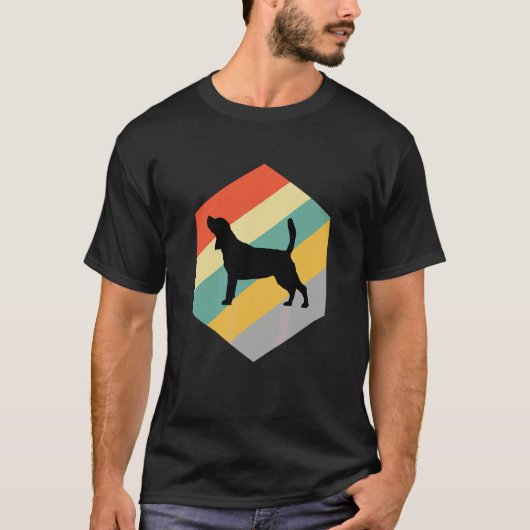 ビンテージ風ビーグル犬デザイン Tシャツ (正面)