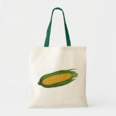 ビンテージ風フード野菜; 黄色いトウモロコシ トートバッグ (正面)