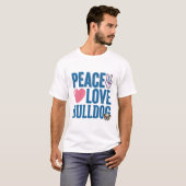 ビンテージ風ブルドッグTシャツデザイン Tシャツ (正面フル)