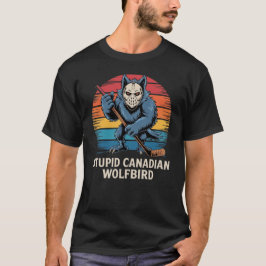 ビンテージ風ユニークなカナダのユーモアアート Tシャツ