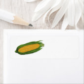 ビンテージ風食品野菜; 黄色いトウモロコシ ラベル (インサイチュ)