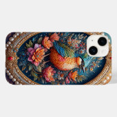 🕊️ ビンテージ風 鳥 フラワーギフト Case-Mate iPhoneケース (裏面 (横))