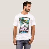 ビンテージ飛行機お誕生日おめでとう! Tシャツ (正面フル)