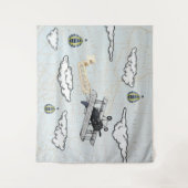 ビンテージ飛行機 | トラベル テーマパーティー 背景 タペストリー (正面)