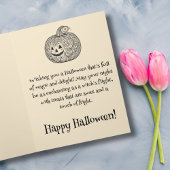 ビンテージ魔女 フライング パンプキン パラシュート ハロウィン シーズンカード